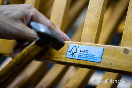 Photo of FSC certified furniture manufacturing in Vietnam.