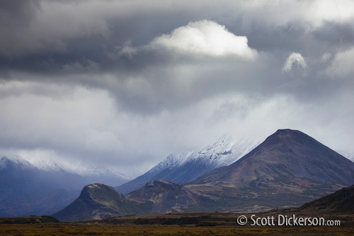 View looking East from Narrow Cove, Kukaklek Lake, Katmai National Preserve.