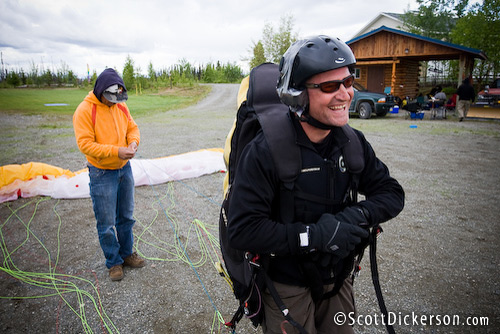 Paragliding maneuvers training weekend with Chris Santacroce and Midnight Sun Paragliding in Alaska.