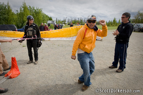 Paragliding maneuvers training weekend with Chris Santacroce and Midnight Sun Paragliding in Alaska.