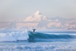 Surfing Yakutat, Alaska in winter.