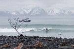 Surfing in Alaska with the m/v Milo.