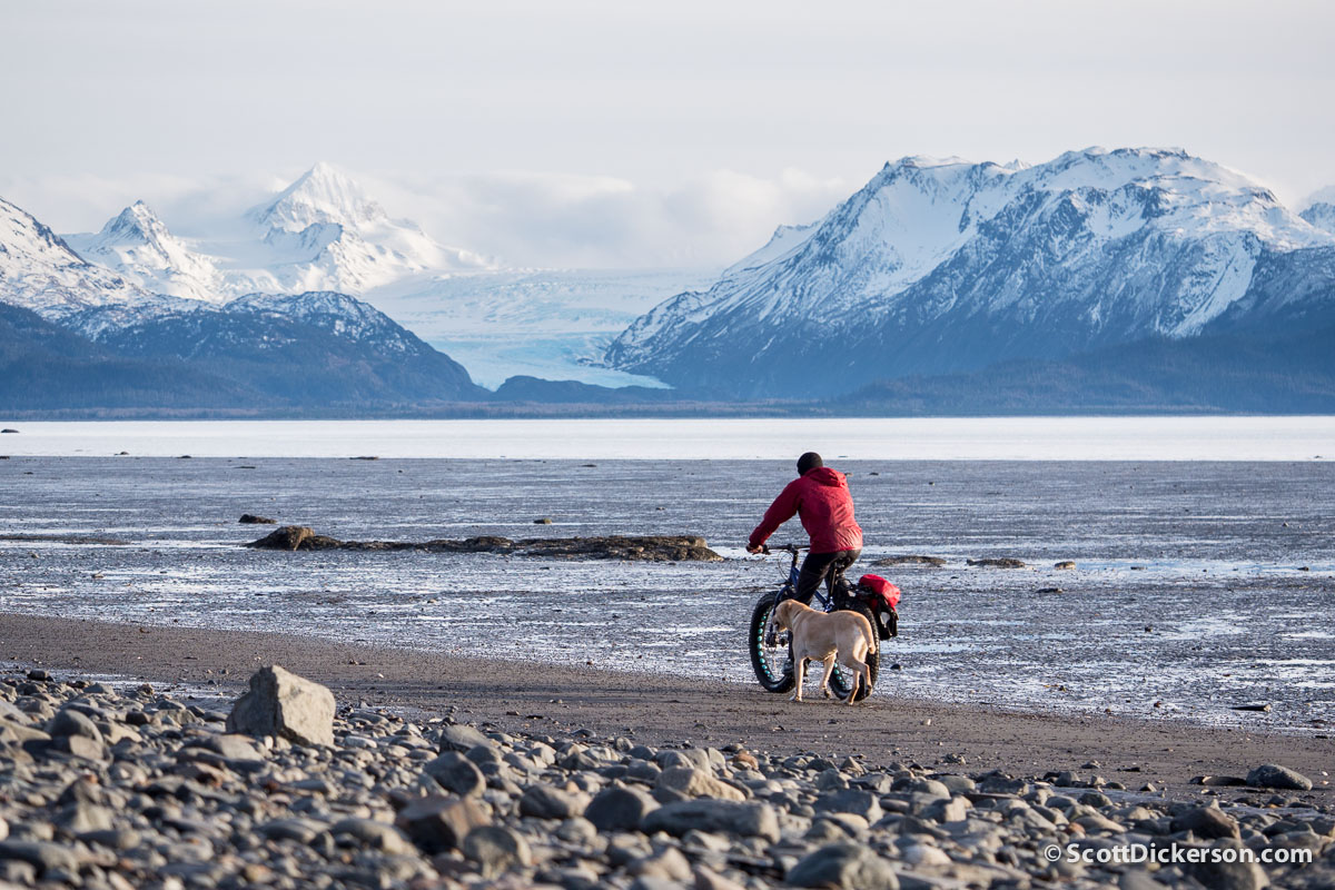 Fat biking in Homer, Alaska