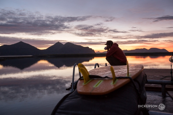 Dan Malloy on the m/v Milo in Alaska during a boat based surf adventure