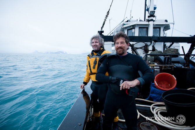 Winter surf trip aboard a commercial fishing boat in Alaska.